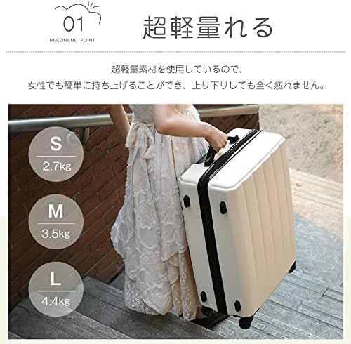 Amazon.co.jp: [BTM] スーツケース キャリーケース Mサイズ ファスナー